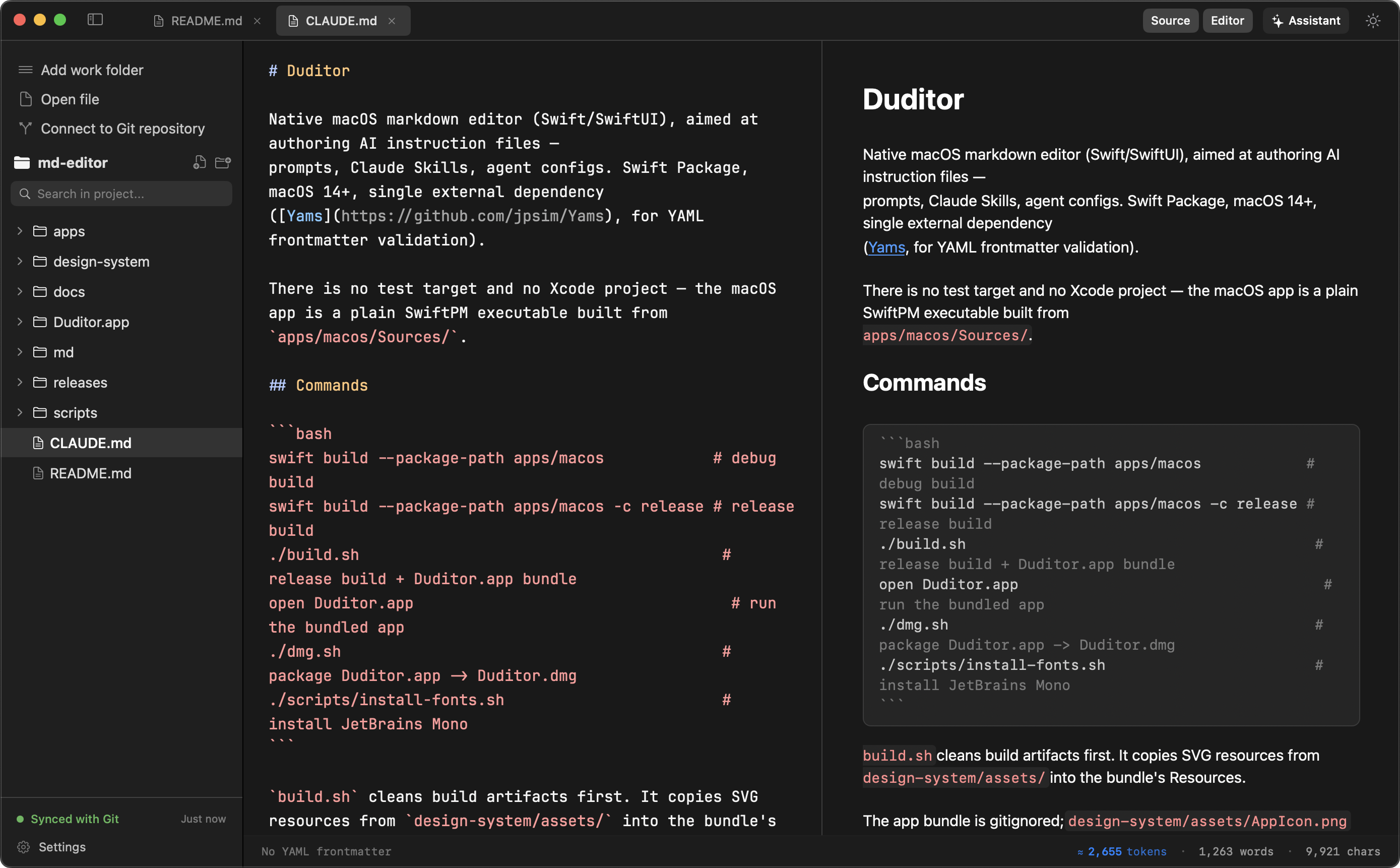 Duditor macOS App